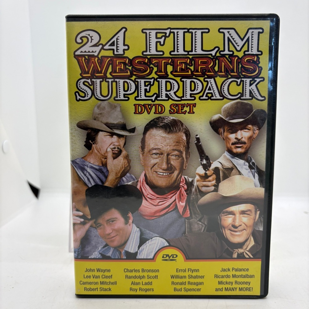 24 Film Westerns Superpack DVD Set John Wayne Charles Bronson 6-Disc Collection